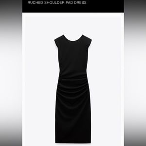 ZARA BLACK MIDI DRESS SIZE LARGE